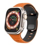 F�r Apple Watch Ultra 2 / 1 49mm Silikon Design Wellen Armband Orange