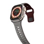F�r Apple Watch Ultra 2 / 1 49mm Silikon Design Wellen Armband Grau