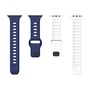 F�r Apple Watch Ultra 2 / 1 49mm Silikon Design Wellen Armband D- Blau
