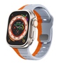 F�r Apple Watch Ultra 2 / 1 49mm Silikon Design Wellen Armband Orange