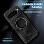 F�r Google Pixel 9 Pro XL Carbonfaser Ringhalter Hybrid TPU H�lle Case