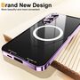 F�r Samsung Galaxy S24 FE 5G Magsafe Metall Design Schutz H�lle Lila