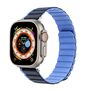 F�r Apple Watch Ultra 2 / 1 49mm Magnetisches Silikon Armband Blau