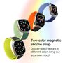 F�r Apple Watch SE 2023 44mm Magnetisches Design Silikon Armband Gelb