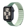F�r Apple Watch SE 2023 44mm Magnetisches Design Silikon Armband Gr�n