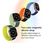 F�r Apple Watch SE 2023 44mm Magnetisches Design Silikon Armband Gr�n