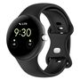 F�r Google Pixel Watch 3 45mm Silikon Band Butterfly Gr��e S Schwarz