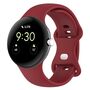 F�r Google Pixel Watch 3 45mm Silikon Armband Butterfly Gr��e S Rot