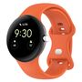 F�r Google Pixel Watch 3 45mm Silikon Armbans Butterfly Gr��e S Orange