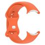 F�r Google Pixel Watch 3 45mm Silikon Armbans Butterfly Gr��e S Orange