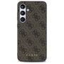 GUESS Samsung Galaxy S24 FE Hardcase 4G Metal Gold Logo Braun