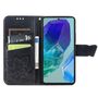 F�r Samsung Galaxy A16 Kunstleder Wallet Schmetterling H�lle Schwarz