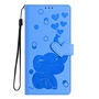 F�r Samsung Galaxy A16 Kunstleder Book Wallet Elefant H�lle Case Blau