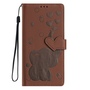 F�r Samsung Galaxy A16 Kunstleder Book Wallet Elefant H�lle D- Braun