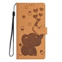 F�r Samsung Galaxy A16 Kunstleder Book Wallet Elefant H�lle Hellbraun