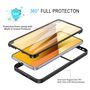 F�r Xiaomi 14T Pro Full Cover Acrylic Hybrid TPU Schutz H�lle Schwarz
