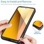 F�r Xiaomi 14T Pro Full Cover Acrylic Hybrid TPU Schutz H�lle Schwarz