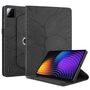 F�r Xiaomi Pad 7 / 7 Pro 360 Grad Baum Motiv Kunstleder Tasche Schwarz