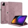 Fr Xiaomi Pad 7 / 7 Pro 360 Grad Baum Motiv Kunstleder Tasche Pink