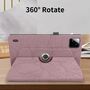 Fr Xiaomi Pad 7 / 7 Pro 360 Grad Baum Motiv Kunstleder Tasche Pink