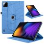 F�r Xiaomi Pad 7 / 7 Pro 360 Grad Baum Motiv Kunstleder Tasche Blau