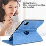 F�r Xiaomi Pad 7 / 7 Pro 360 Grad Baum Motiv Kunstleder Tasche Blau