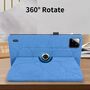 F�r Xiaomi Pad 7 / 7 Pro 360 Grad Baum Motiv Kunstleder Tasche Blau