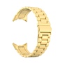 F�r Google Pixel Watch 3 45mm Three Bead Edelstahl Ersatz Armband Gold
