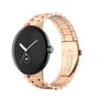 Fr Google Pixel Watch 3 45mm Three Bead Edelstahl Armband Rose Gold