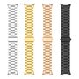 F�r Google Pixel Watch 3 45mm Three Bead Edelstahl Armband Silber