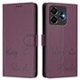 F�r ZTE Blade V60 Vita / Axon 60 Lite Design Kunst Leder H�lle Violett