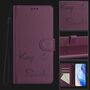 F�r ZTE Blade V60 Vita / Axon 60 Lite Design Kunst Leder H�lle Violett