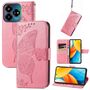 F�r ZTE Blade V60 Vita / Axon 60 Lite Kunstleder Wallet H�lle Pink