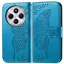 F�r Xiaomi Redmi 14C Kunstleder Book Wallet Schmetterling H�lle Blau