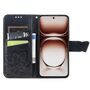 F�r Xiaomi Redmi 14C Kunstleder Wallet Schmetterling H�lle Schwarz