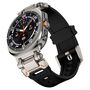 F�r Samsung Galaxy Watch Ultra 47mm Silikon Titanlegierung Band Black
