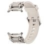 F�r Samsung Galaxy Watch Ultra 47mm Silikon Titanlegierung Band Beige