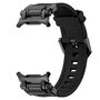F�r Samsung Galaxy Watch Ultra 47mm Silikon Metall Arm Band Schwarz
