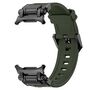 F�r Samsung Galaxy Watch Ultra 47mm Silikon Metall Ersatz Armband Gr�n