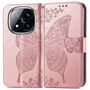 F�r Xiaomi Redmi Note 14 Pro Plus 5G Kunstleder Book Wallet H�lle Rosa