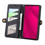 F�r HMD Skyline Kunstleder Zipper Book Wallet H�lle Tasche Schwarz
