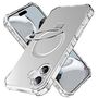 F�r Apple iPhone 16 Plus Solid Color MagSafe Ring Halter H�lle Silber