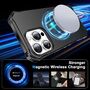 F�r Apple iPhone 16 Pro Max Solid MagSafe Ring Halter H�lle Schwarz