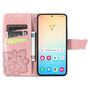 F�r Samsung Galaxy S25 5G Kunstleder Wallet Schmetterling H�lle Rosa