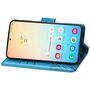 F�r Samsung Galaxy S25 Plus Kunstleder Wallet Schmetterling H�lle Blau