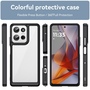 F�r Motorola Moto G75 5G Colorful Series TPU Hybrid H�lle Case Schwarz