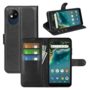F�r ZTE Blade A35 Lite Kunstleder Book Wallet Tasche H�lle Schwarz 
