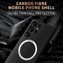 F�r Samsung Galaxy S25 5G MagSafe Design Carbon Textur H�lle Case Blau