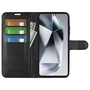 F�r Samsung Galaxy S25 Ultra Kunstleder Wallet Tasche H�lle Schwarz
