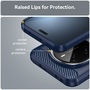 F�r Honor Magic 7 Pro Schock Carbon Textur TPU Handy H�lle Cover Blau